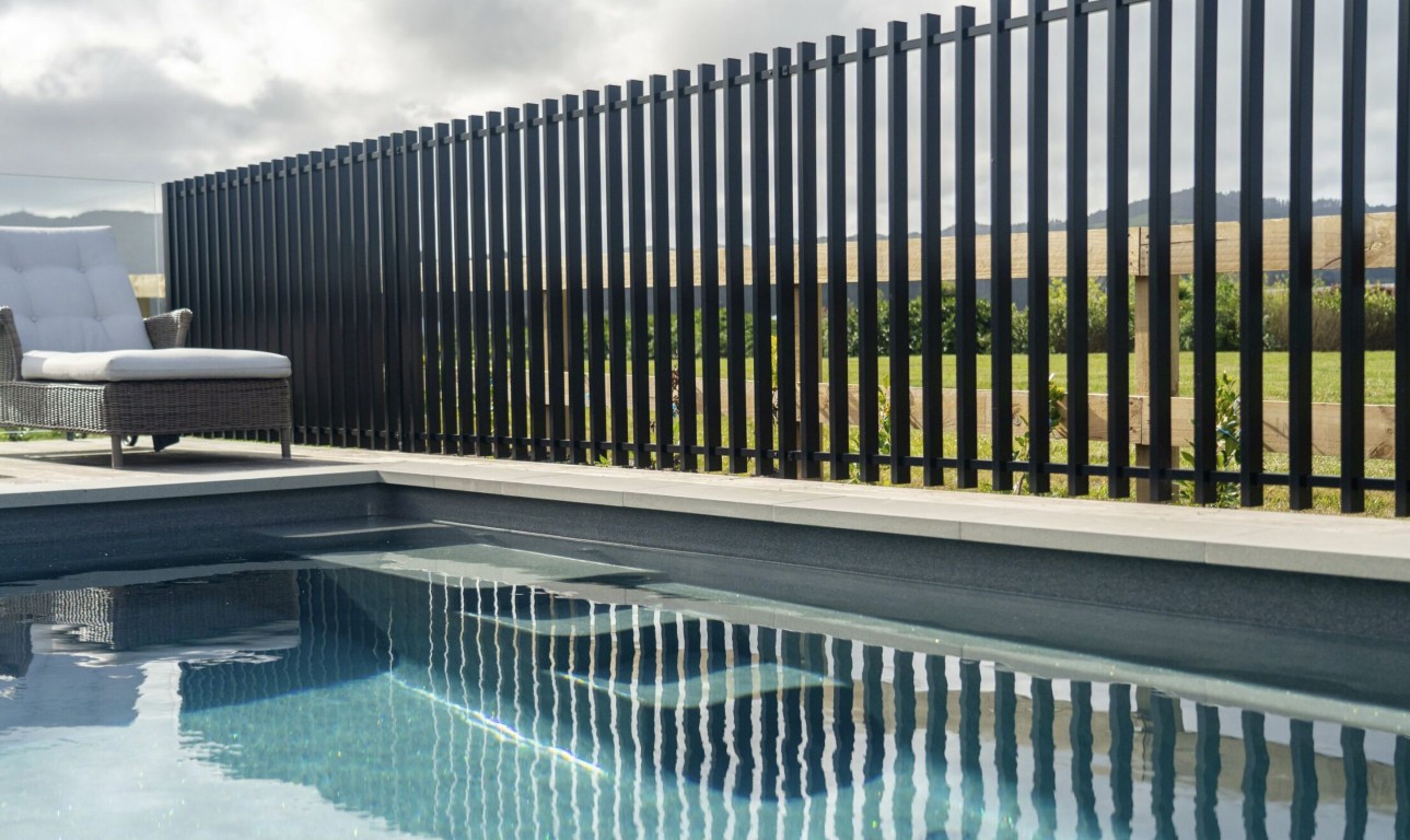 Modern pool fence for safety and aesthetics in McLean, VA